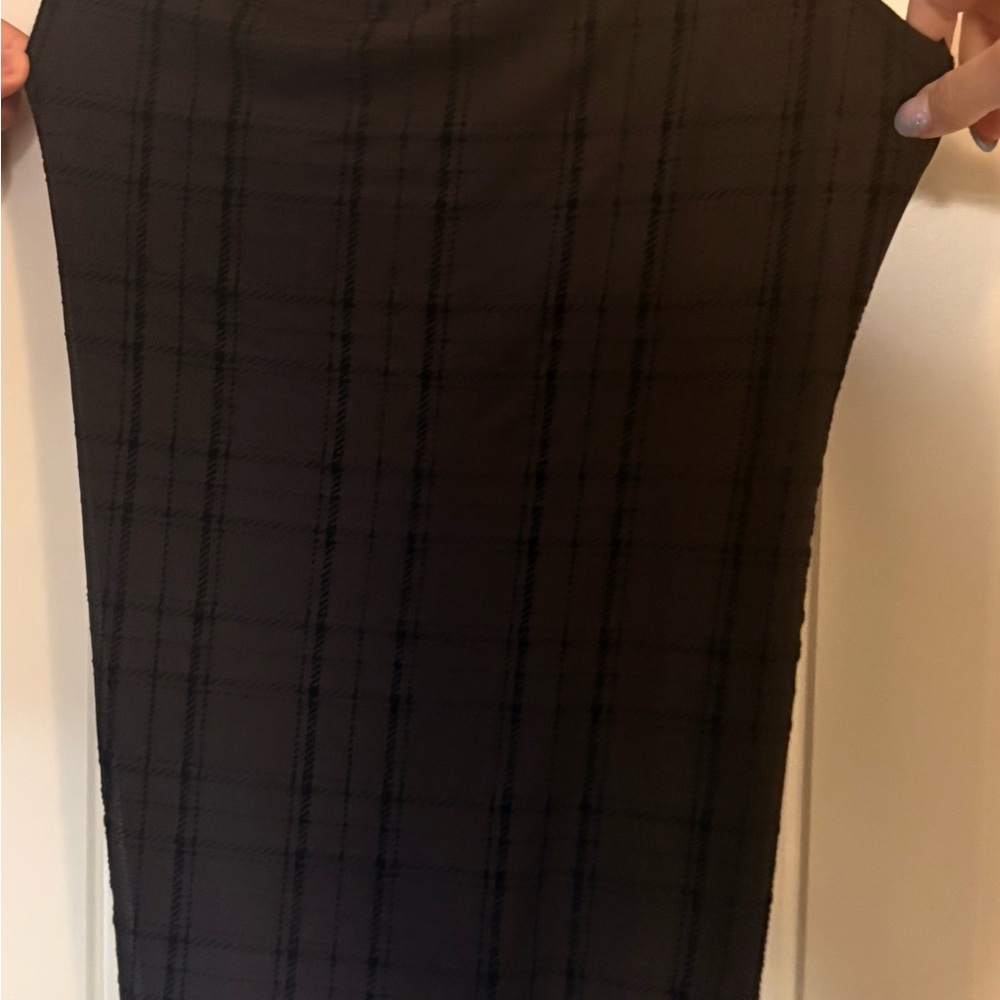 Elegant Black Plaid Mini Dress